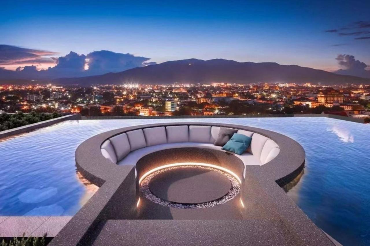 Luxury New Perfect Pool Gym Condo1 Br Chiang Mai Luaran gambar